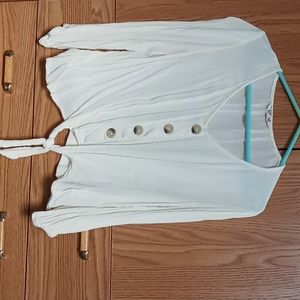 Loose, see through, crop top.
